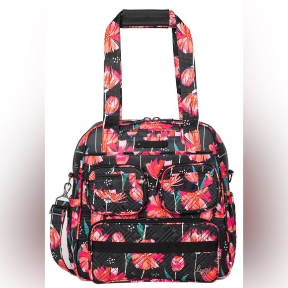 lug Handbags - Lug Puddle Jumper LE Tote Bag. Pom Pom Floral Black. NWT